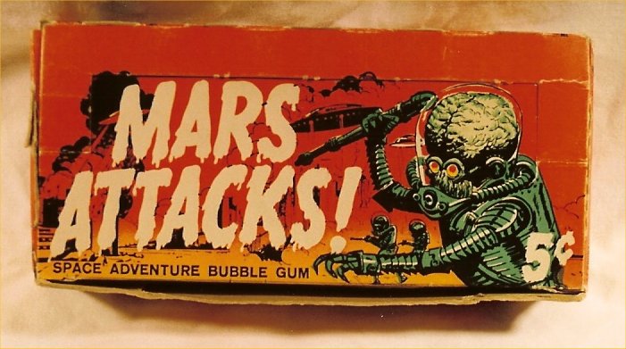 1962 Topps Mars Attacks Gum Card Dispaly Box